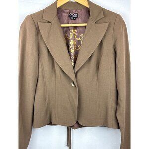 XOXO Collection Womens Brown Blazer Jacket Size M